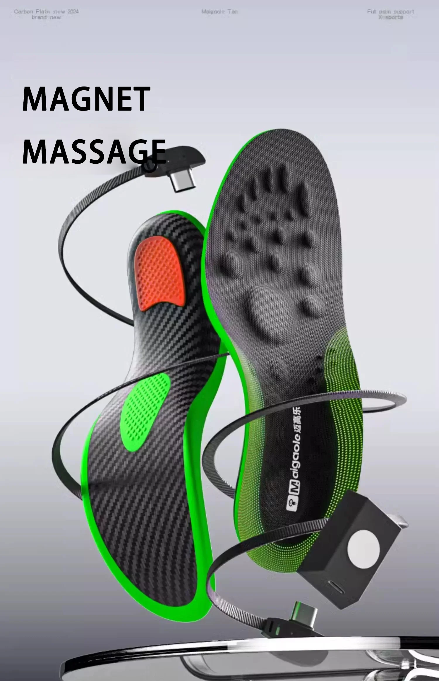 Custom Magnetic Massage Insoles Battery Vibration