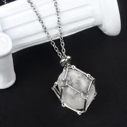 Collana Con Porta-pietre Di Cristallo Supporto Pendente in