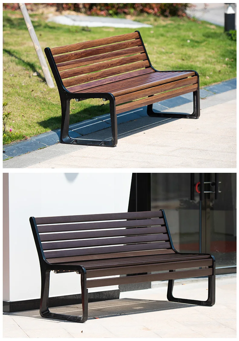 Wholesale Outdoor Street Furniture carbon fibre Patio Leisure Park Bench Seat Public Bench manufacture