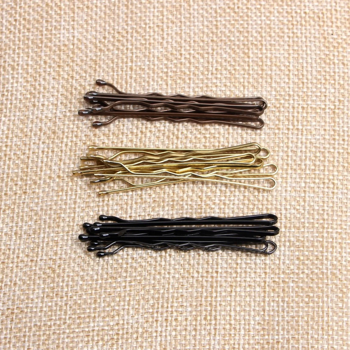 Box Custom Bob Pin Black Gold Blonde Strong Metal Grip Wavy Hair Clips