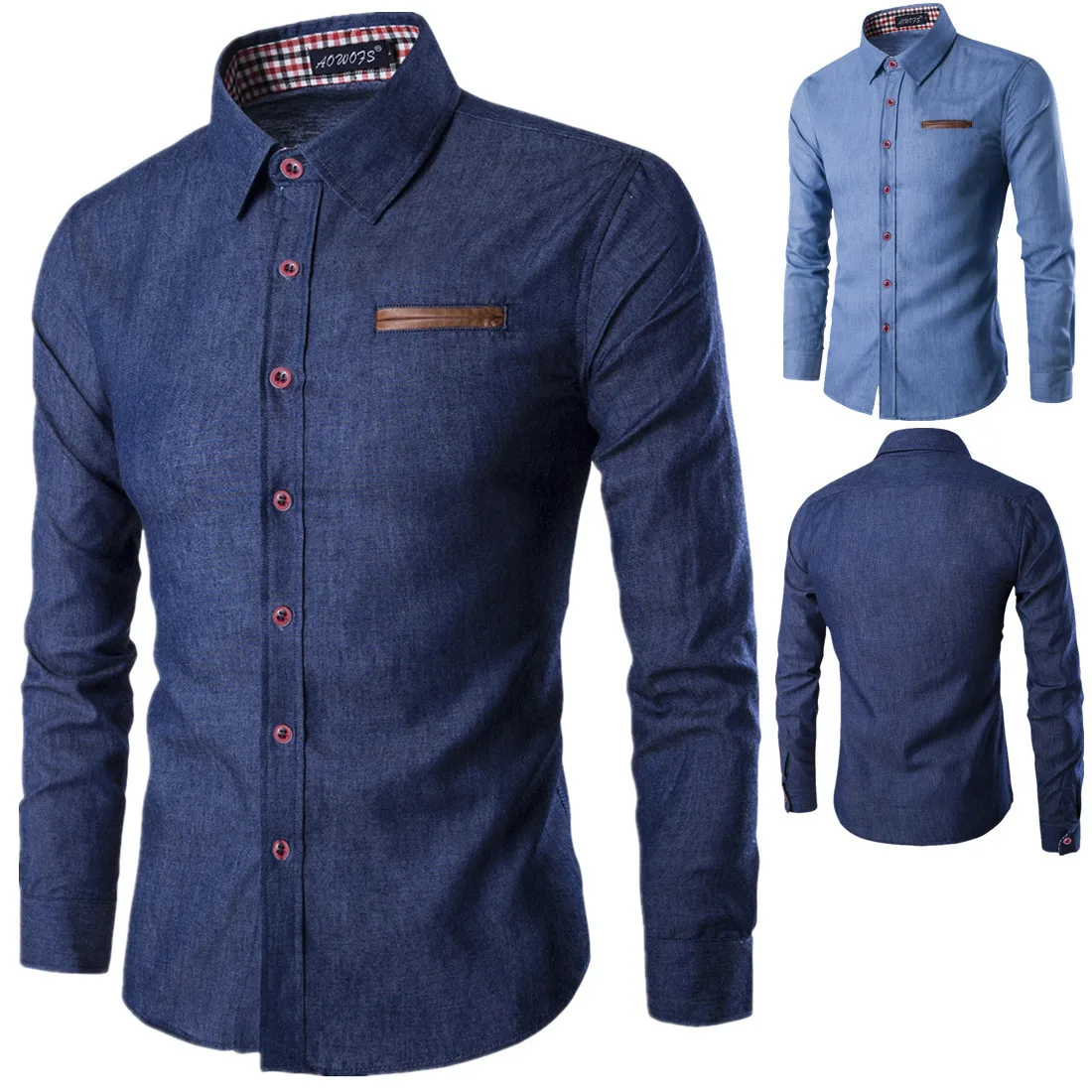 Men's Shirts Man Shirt Solid Color Can Be Customized237_voghion.com