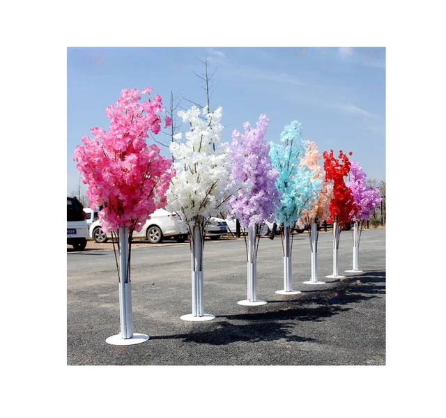 High quality 1.5m Sakura Cherry Blossom Artificial Flower faux Branch Tree For Wedding Decoration