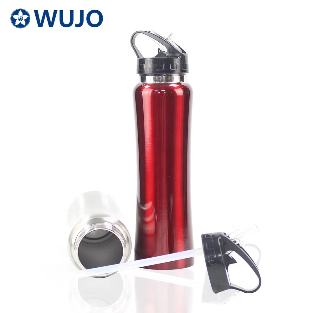 WUJO Manufacturer 750ml New Design Cheap Free Sample Purple Single Wall Vacuum Cup Stainless Steel Termo De Agua