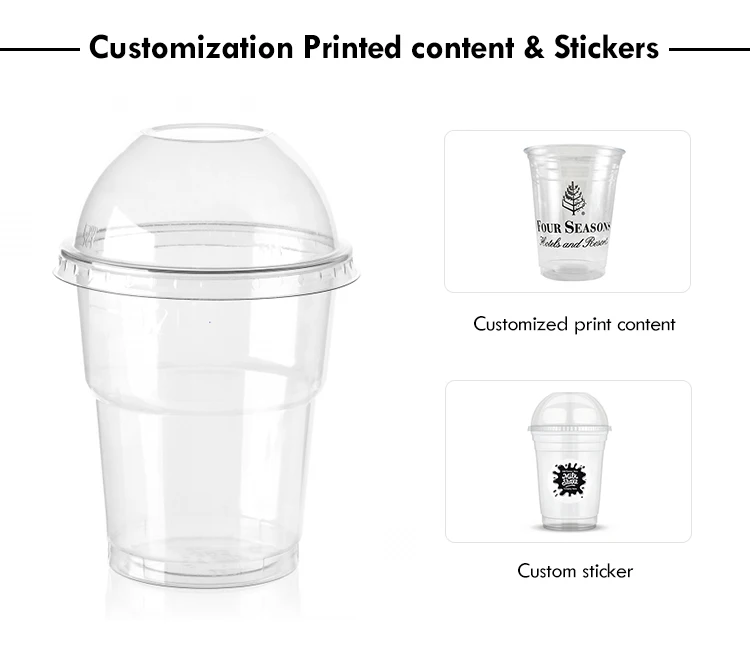 Custom Clear Drink Disposable Plastic Cups For Personalization Pet ...