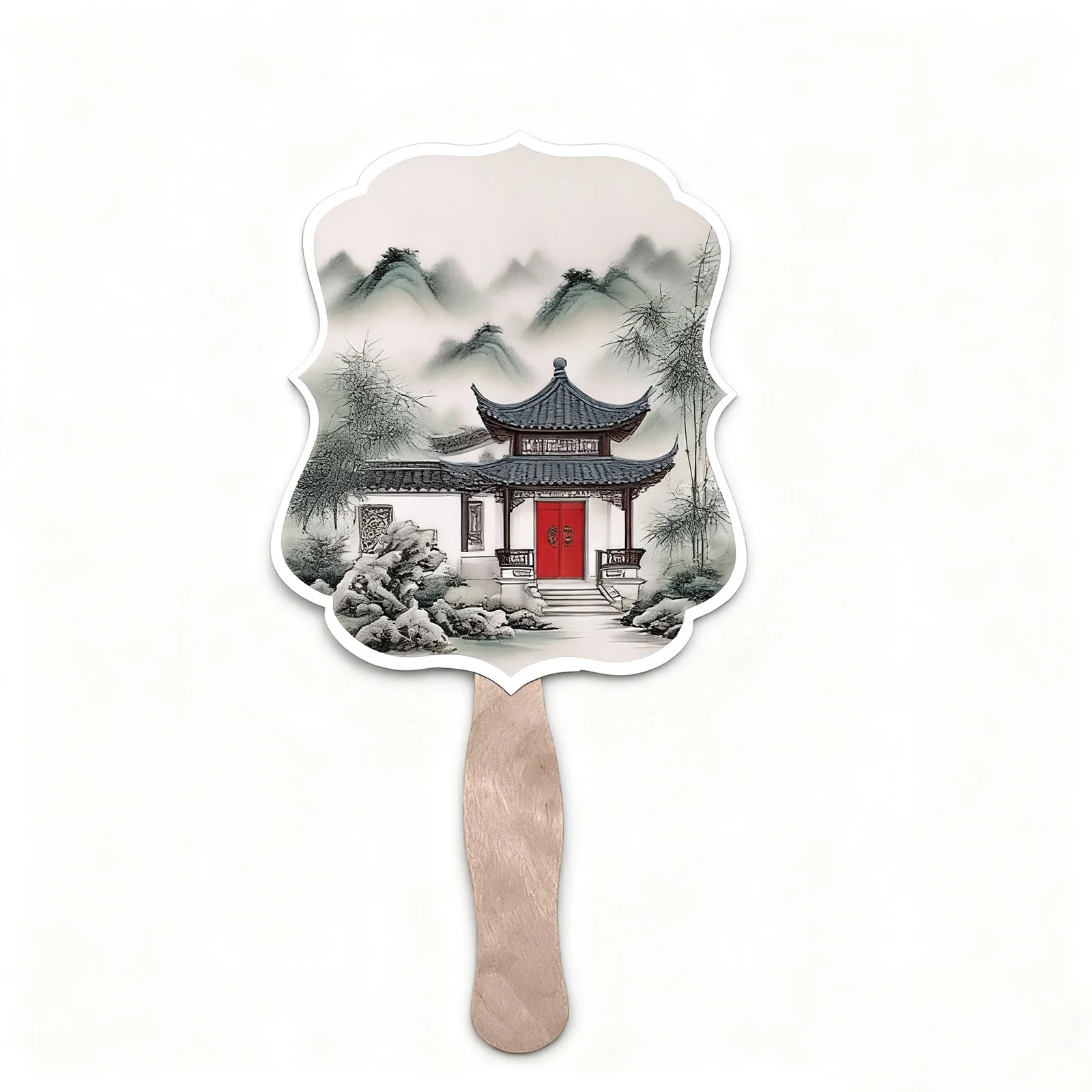 Customized Wooden Handle Advertising Fan for Corporate Promotion & Business Gifts with UV Printing Custom Logo Packaging preview 5