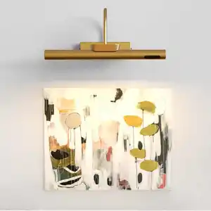 LED Battery Operated Picture Lighting Dimmable Three Mode Wall Lights Rotatable Head Wall Lamp Typc-c