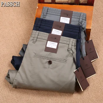 Casual pants men's new solid color large size business khaki pants wholesale