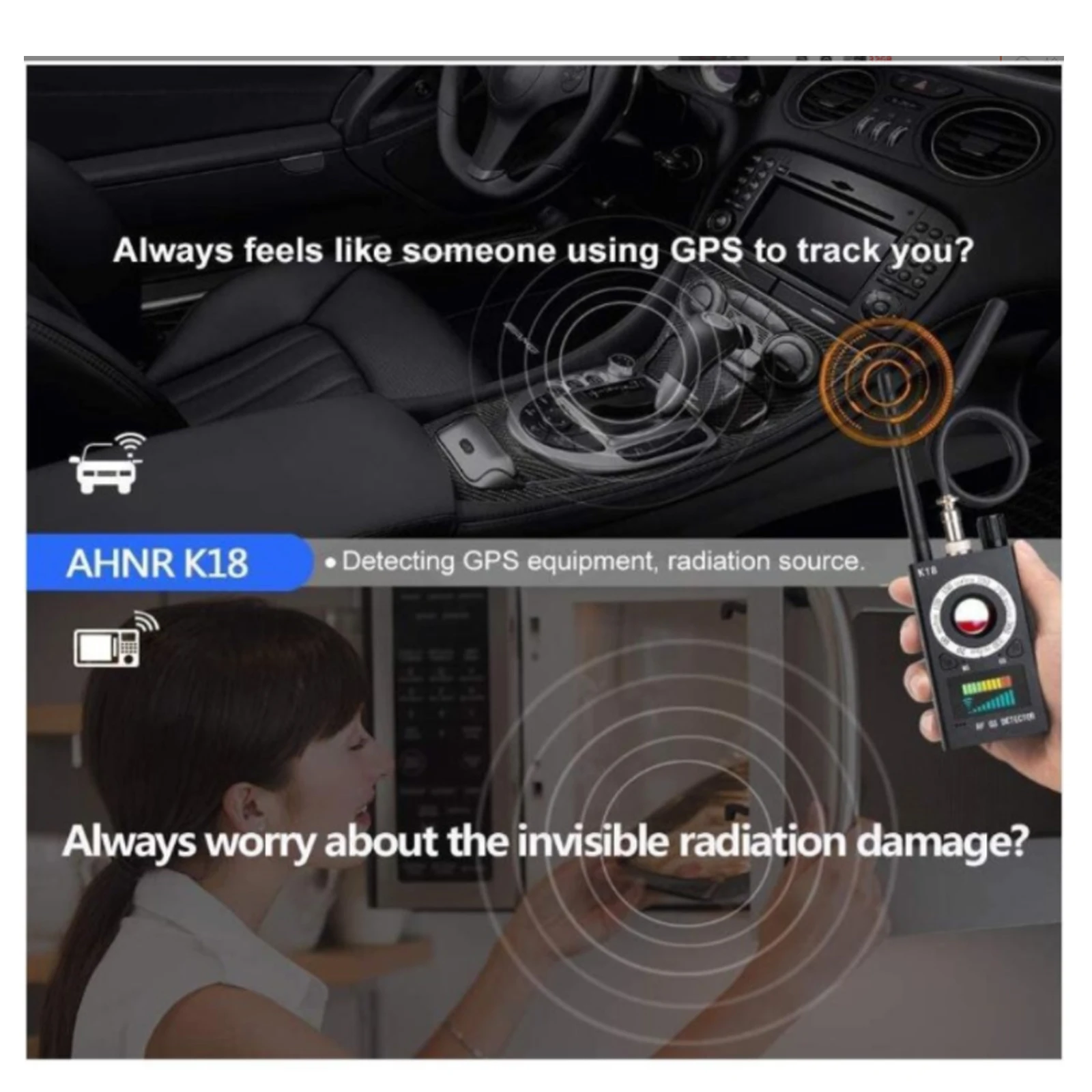 Hidden Camera Device Detectors Anti Spy Bug Detector GPS Detector Camera  Finder K18