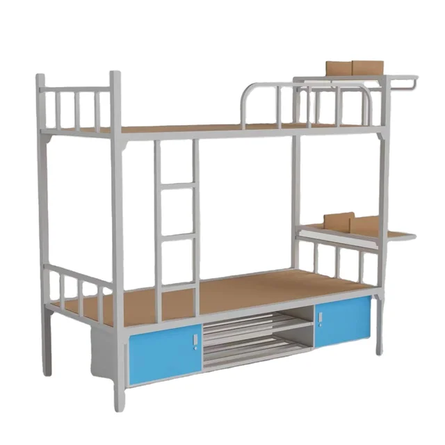 Student Dormitory Metal Bunk Bed Versatile Furniture for Hotel Bedroom Hospital or Apartment Use for Schools