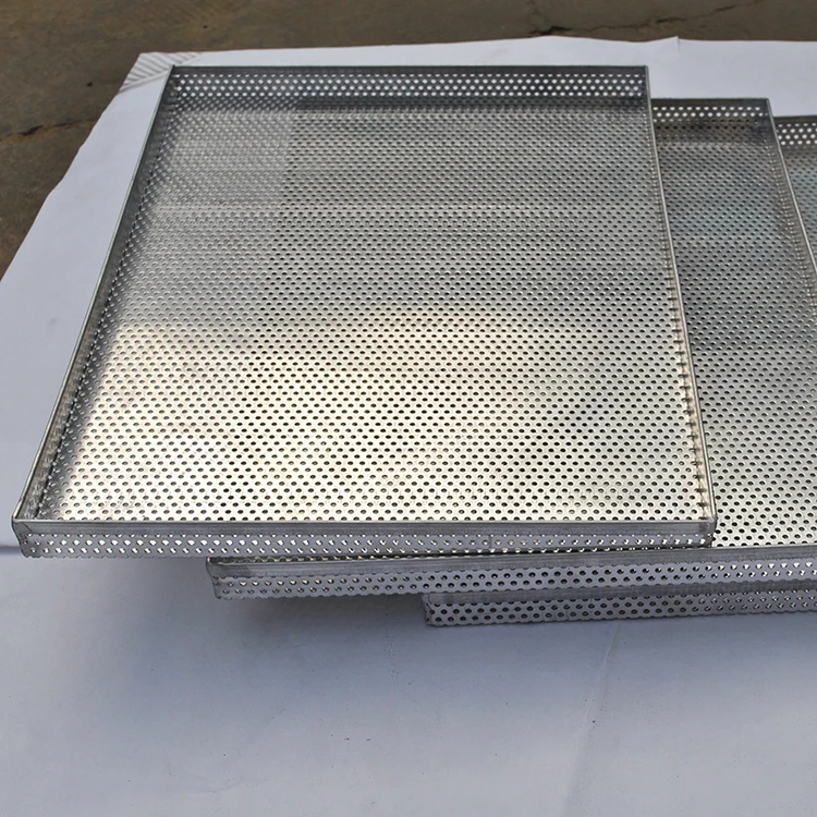 304 Stainless Steel Drying Tray with Holes Medicinal Food Drying Tray Hot air Circulation Oven Drying Pan Industrial Use