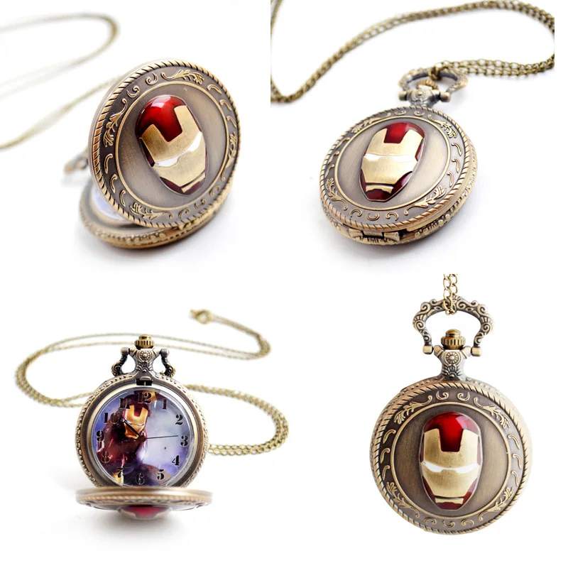 Retro Quartz Pocket Watch Various Styles Of Superhero Pocket Watches