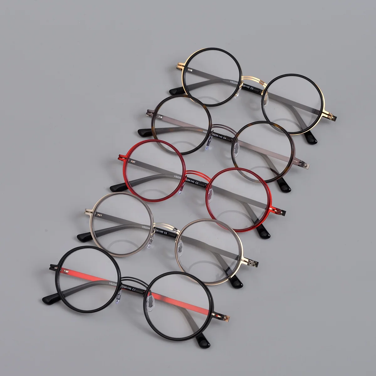 Retro Prescription Myopia Eyeglasses Frame with Clear Lenses Brand Design Vintage Women Men Acetate Round Glasses Frame