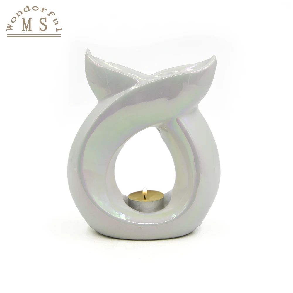 Factory Wholesale 8 Character Form Luxury Wax Burners Modern Incense Burner Holder Ceramic Candle Oil Burner Wax Warmer Holder