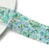 Cuentas cuadradas de cristal de 2 mm en colores mixtos - Serie azul-verde