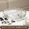 24CM gold-rimmed transparent white