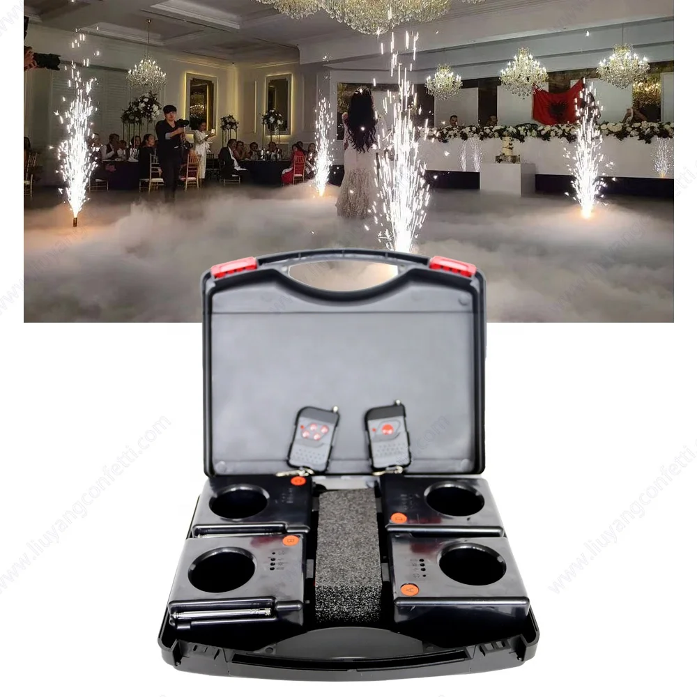 Indoor Effect Wireless Remote Control Fire Stage Fountain Fireworks Pyrotechnics Firing System Cold Pyro Machine for Wedding