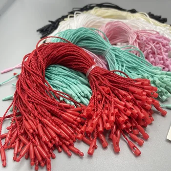 Custom Clothing Accessories Security Seal Hang Tag String Plastic Seal Tag Bullet Head hang Tag Rope
