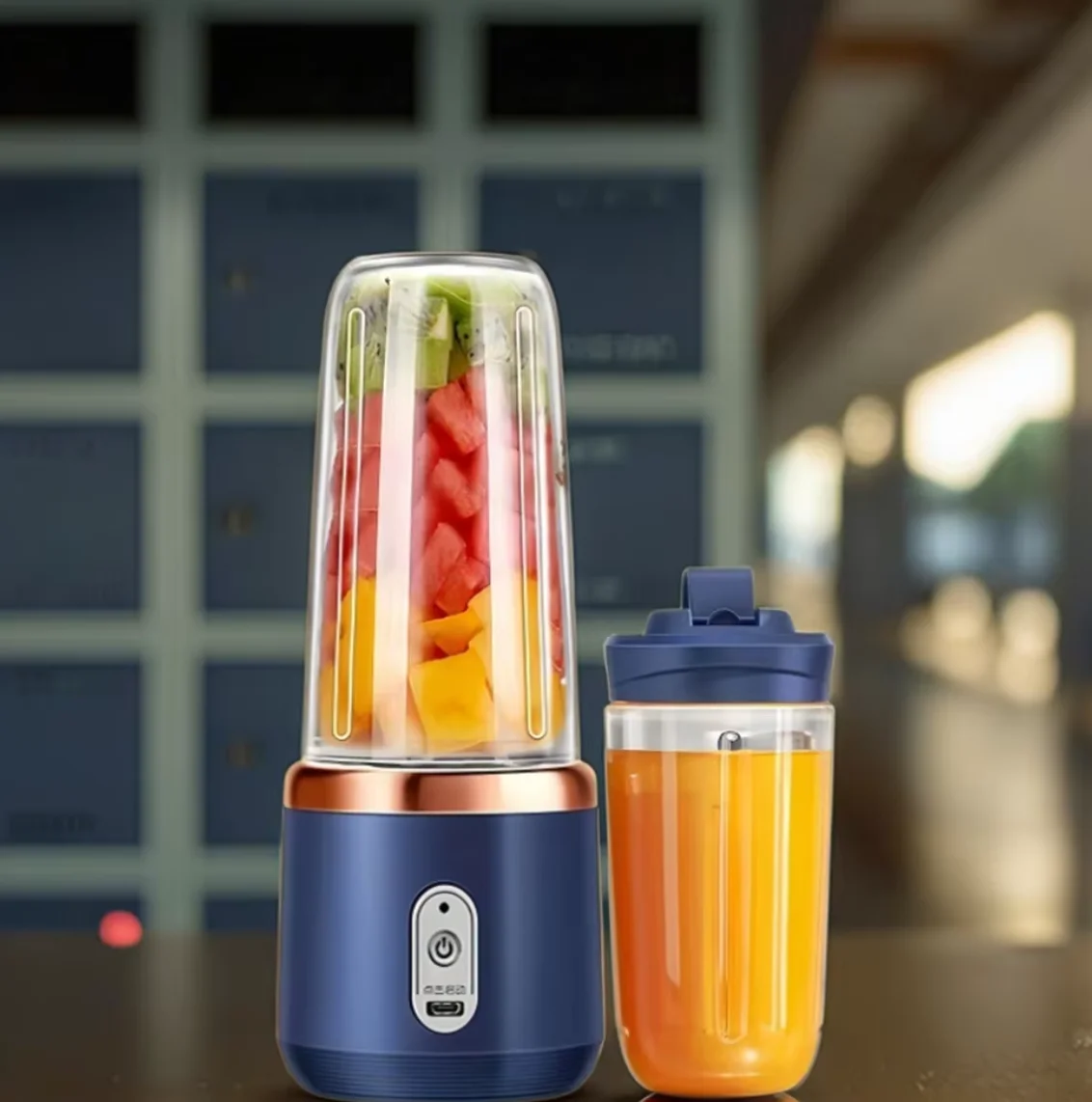 Multifunctional Rechargeable Juicer Small Glass Ceramic Cup Portable for Student Home Outdoor Use for Juices Water Bottles