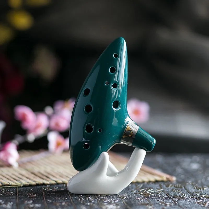 Hot Selling AC Ceramic Beginner Alto Ocarina Flute Ceramic Craft Kiln-changed Ocarina Gl aperçu 4