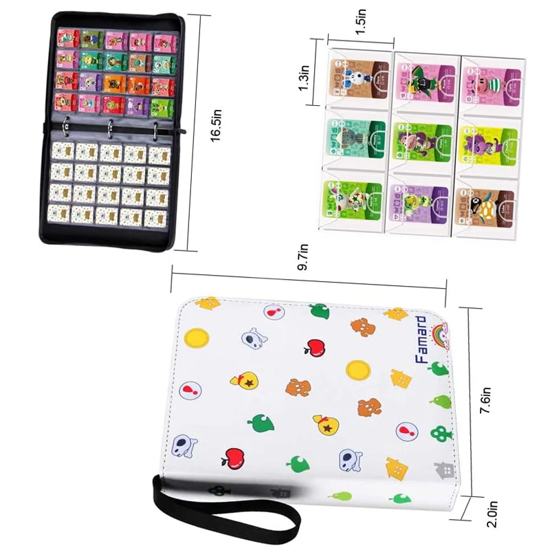 Small Pockets Card Binder Holder Compatible with Mini Animal Crossing  Amiibo Cards, NFC Tags Game Cards