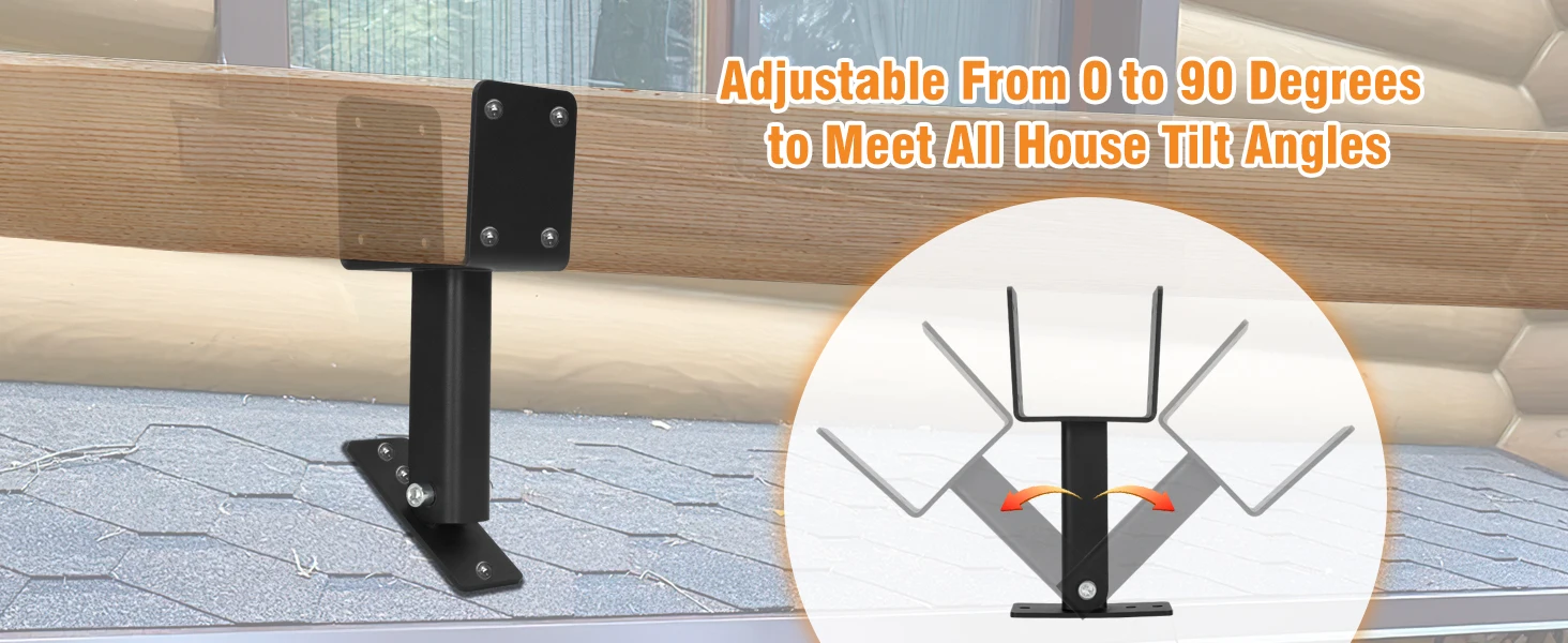 Heavy Duty Adjustable 4x4 Pergola Riser Brackets & Gutter Support