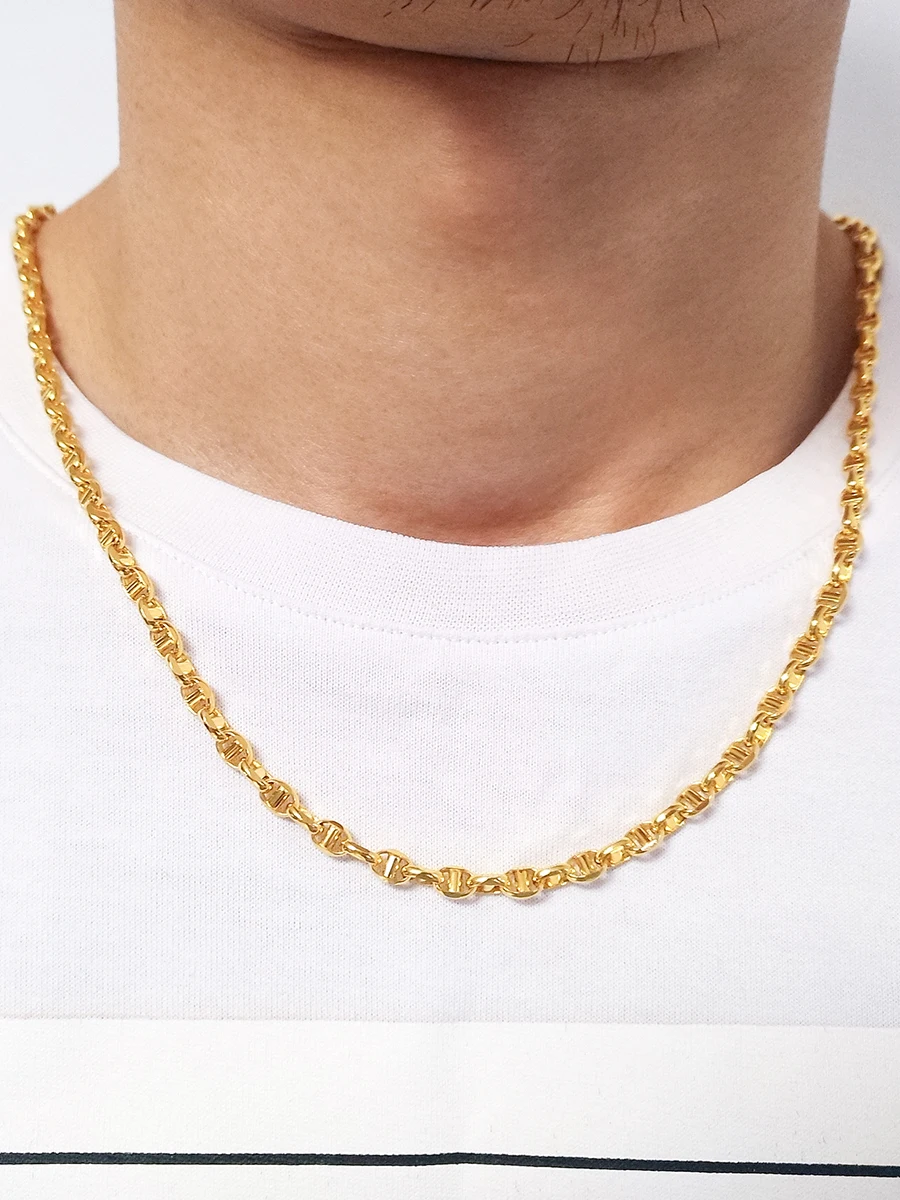 4.5mm 18k Real Yellow Gold Rose Gold 
