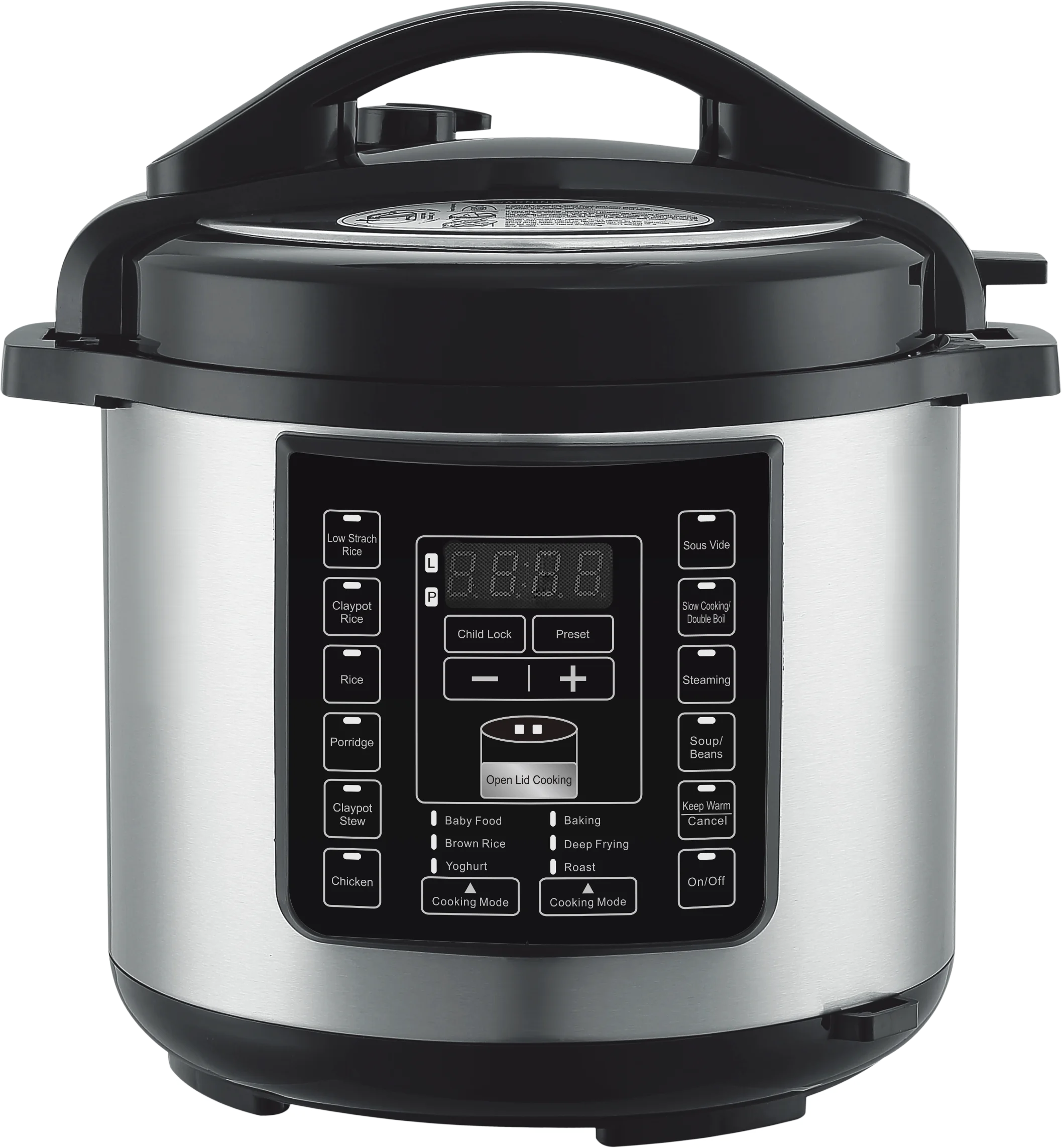 Multifunctional 6L Food Steamer Electric Programmable Pot Pressure