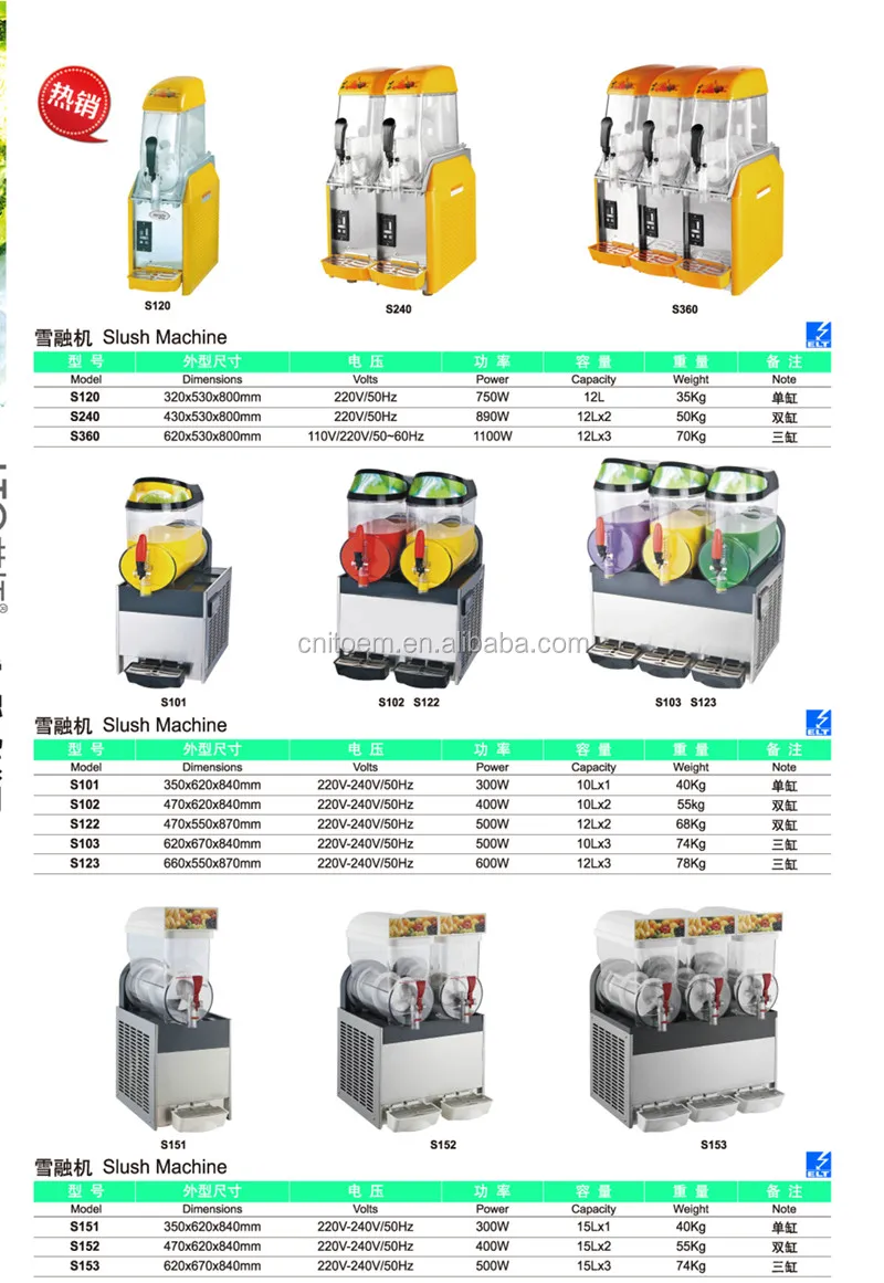 Commercial 12LX3 Large Capacity Slush Machine Thick Milk Shake Machine