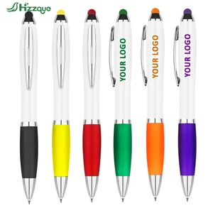 Custom logo Black ink Plastic Ballpoint Pen1.0mm Quick-drying  Writing Multi-function Ballpoint Pen