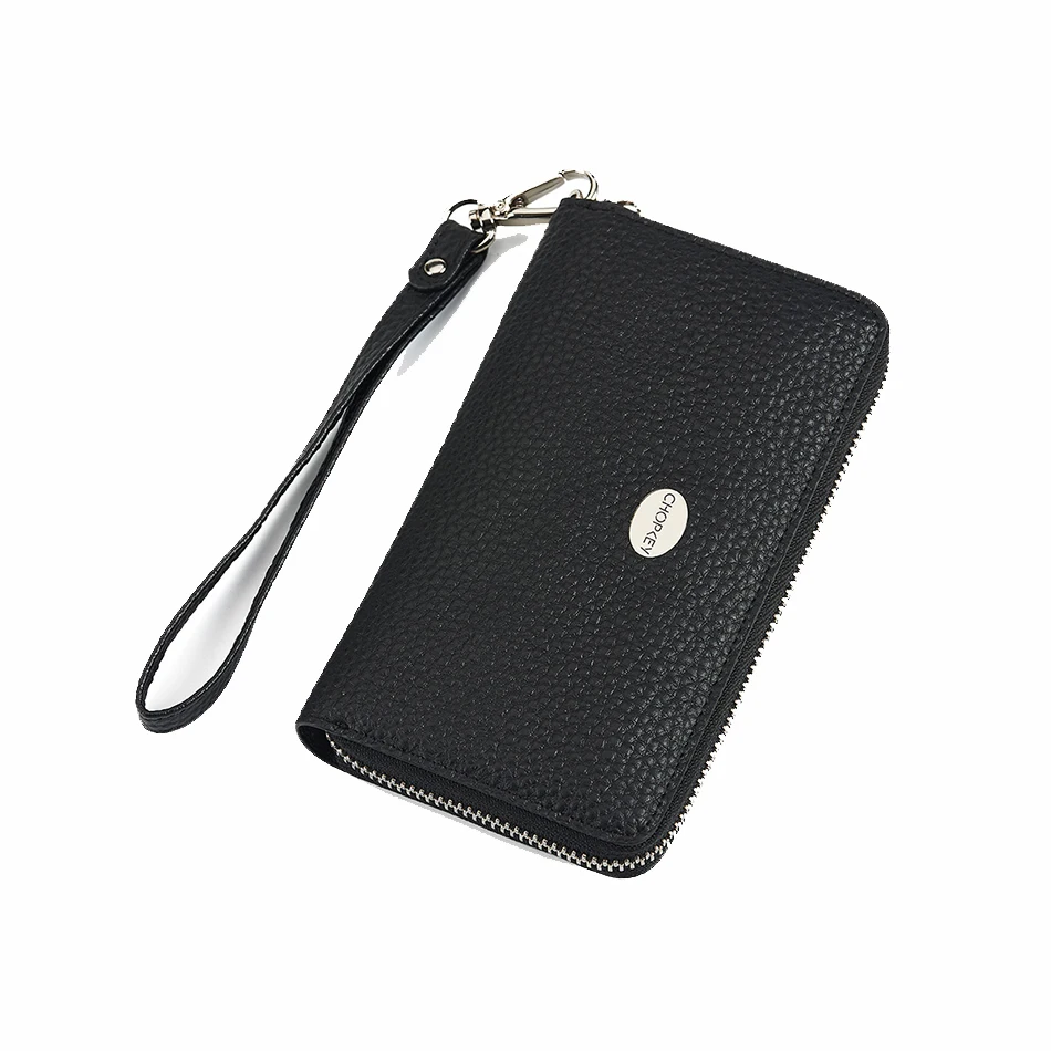 Factory price hot sale branded genuine leather universal phone wallet for men