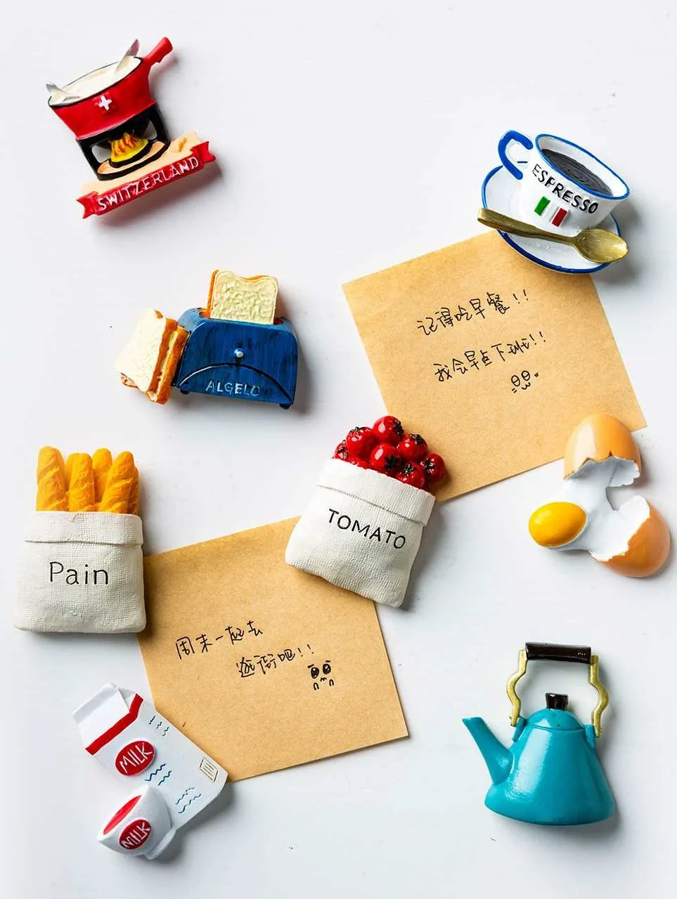 Hot Selling 3d Mini Resin Fridge Simulation Food Refrigerator