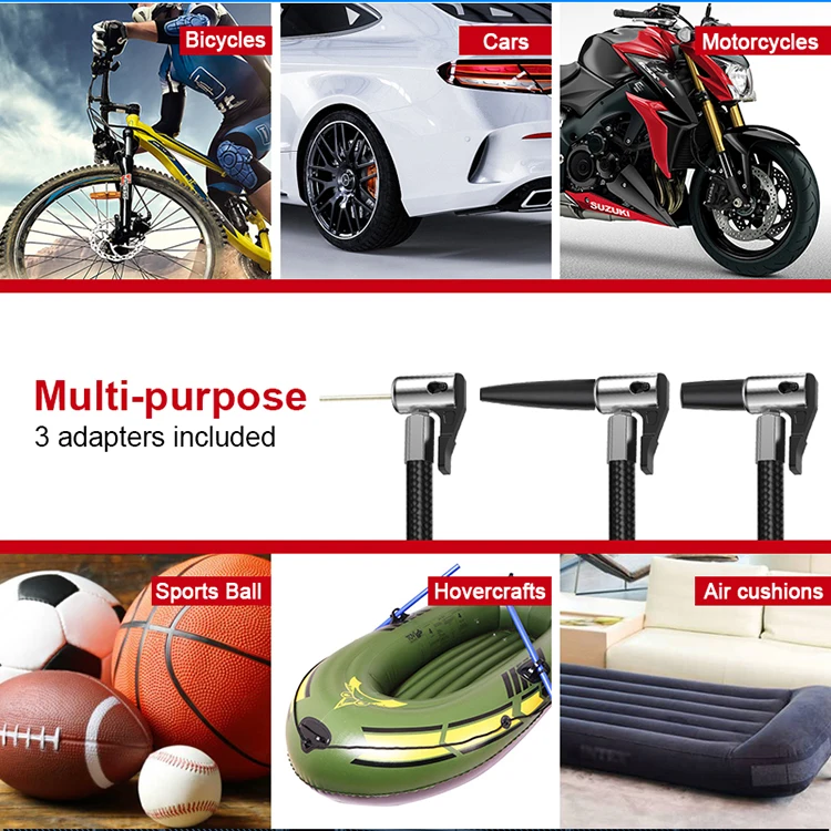 Car Air Pump 12v Electric Car Tire Inflator Pump Handheld Highpower