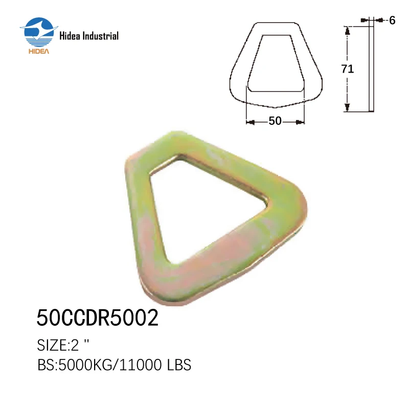 HIDEA Steel Flat Delta Ring Heavy Duty BS 5000kg Zinc Plated 2