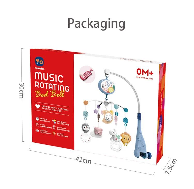 Infant Holder Rattles Crib Mobiles Bed Bell Toy Musical Cute Cartoon