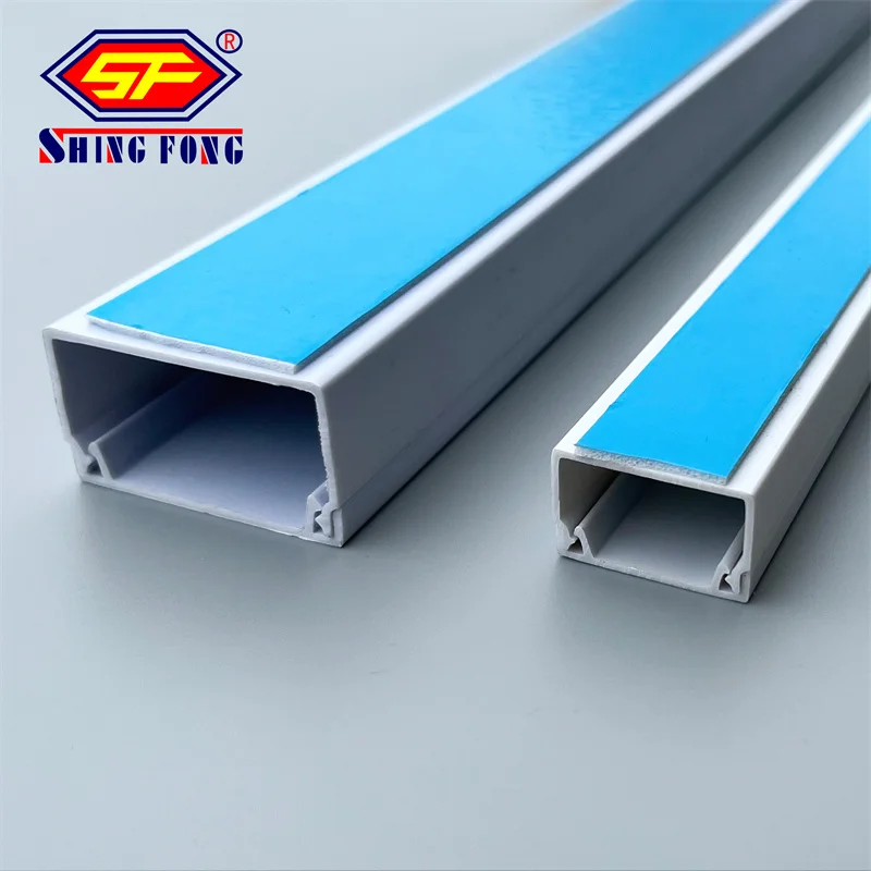 Different Sizes PVC Trunking Cable Channel 16X16 25X16 with Sticker PVC Adhesive Trunking