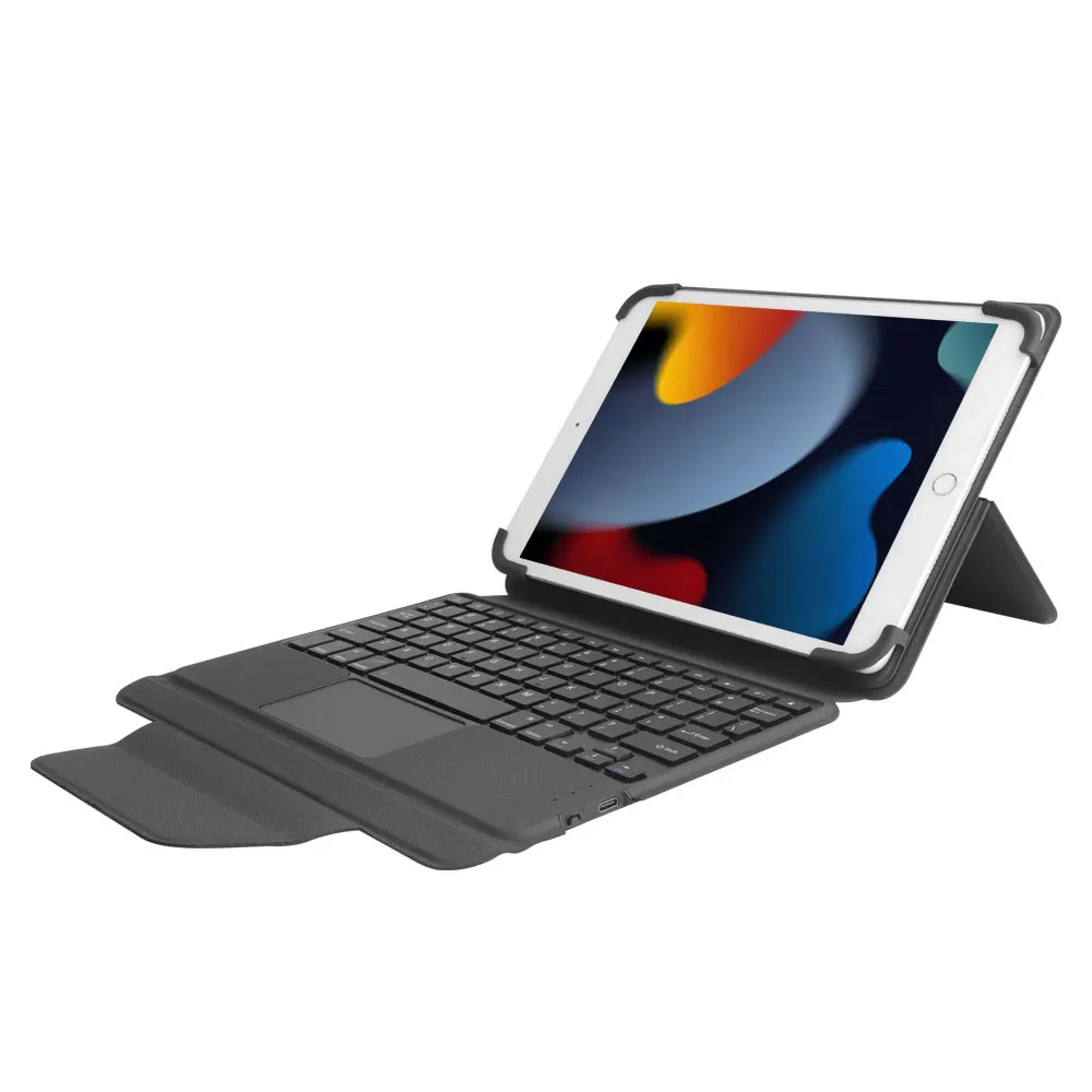 product laudtec pu leather universal tablet case with magic keyboard for 9 11inch tablet simple business cover multi angle holder pbk273-6