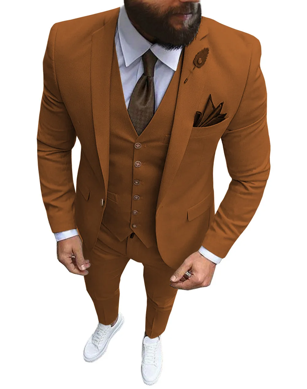 スーツ 20-40s 3Peace Suit K.AKAHANE Brown AM99 Men's Suit Near Me Dark Tan at Amazon Men's Clothing store