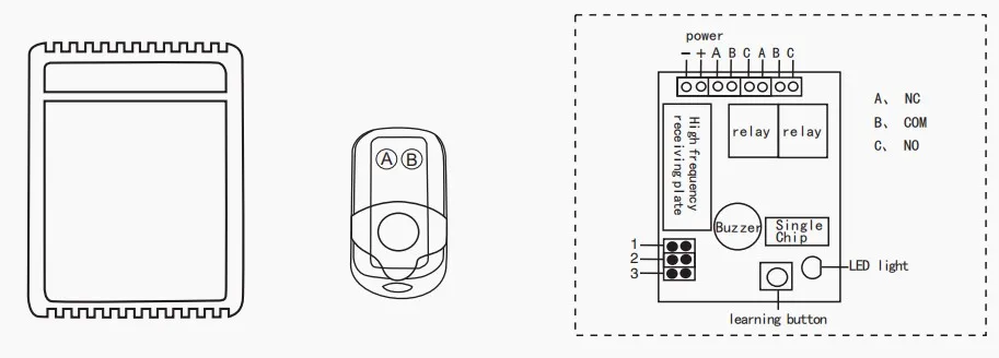Two Way YET402 Wireless Remote Motor Controller Switch for Electronic Lock