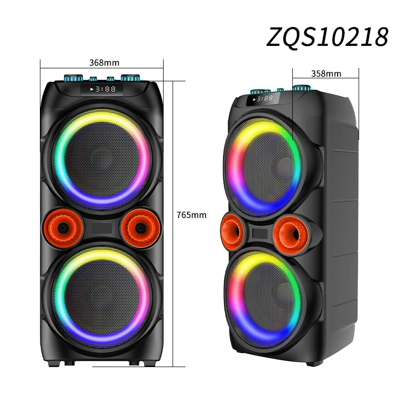 Sing-e Zqs10218 Oem便携式无线60w大低音户外rgb发光二极管无线音箱低音炮麦克风派对扬声器 - Buy 10 Inch  Speaker, 60w Big Speaker, oem Party Speaker Product on Alibaba.com