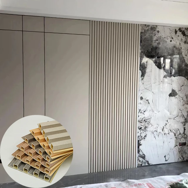 indoor solid board Wooden Grain Pvc Wpc Wall Panelswall Decor Panel  Wpc Panels Wall Interior Wpc Decor For Wall Panel