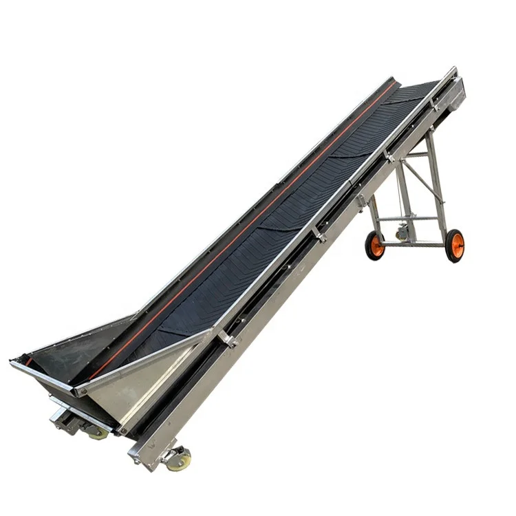 Movable Sand Belt Conveyor System Portable Aggregate Conveyor Soil Powder Belt Conveyor for Truck Loading Unloading