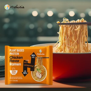 Air Dried High Protein Chicken Flavor Non-Fried Lower Carb Plant-Based Noodles in Bag for Fitness Meals