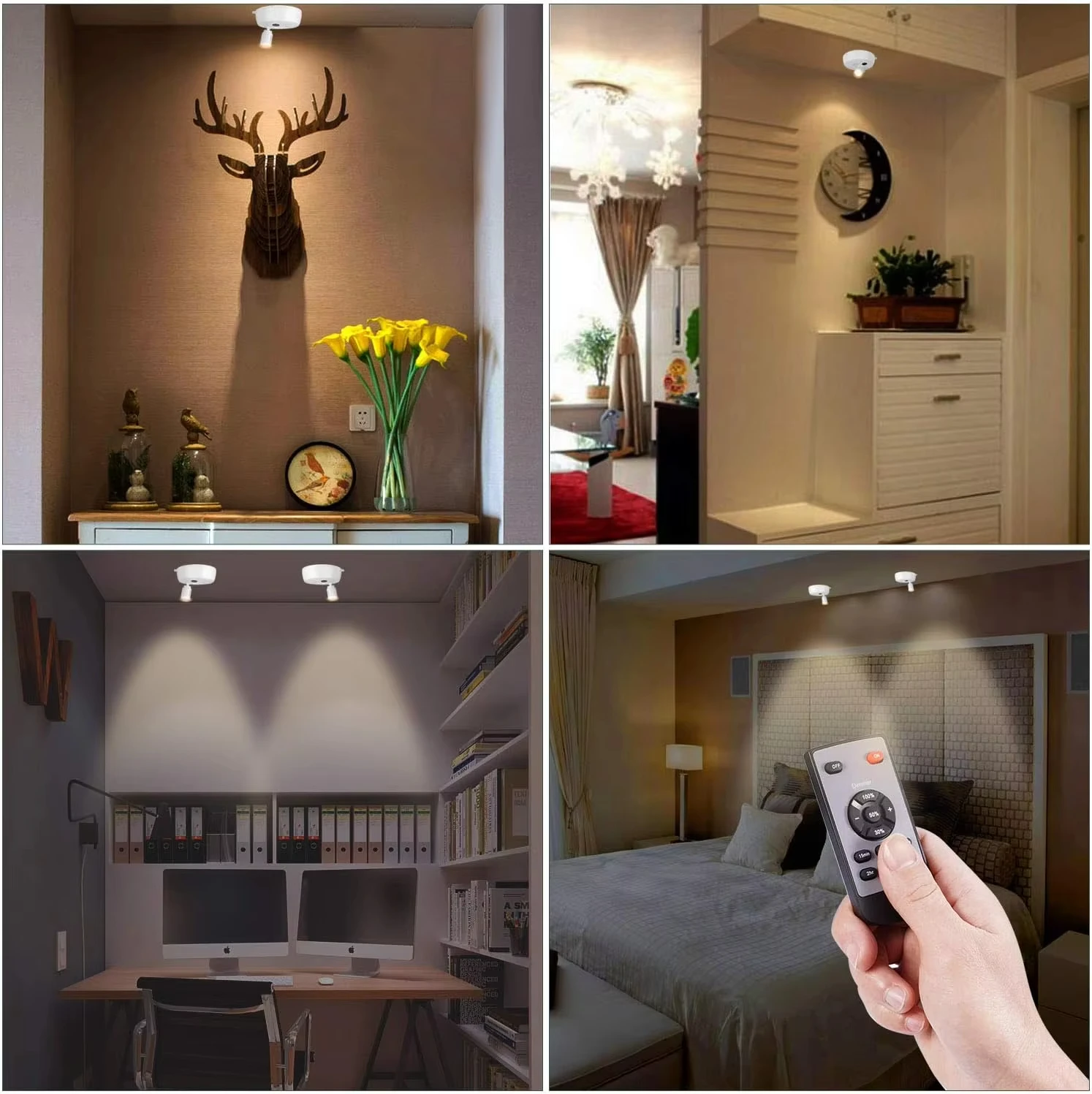 product enhanced wireless led picture lights with remote dimmable adjustable color temperature long lasting battery easy to install-41