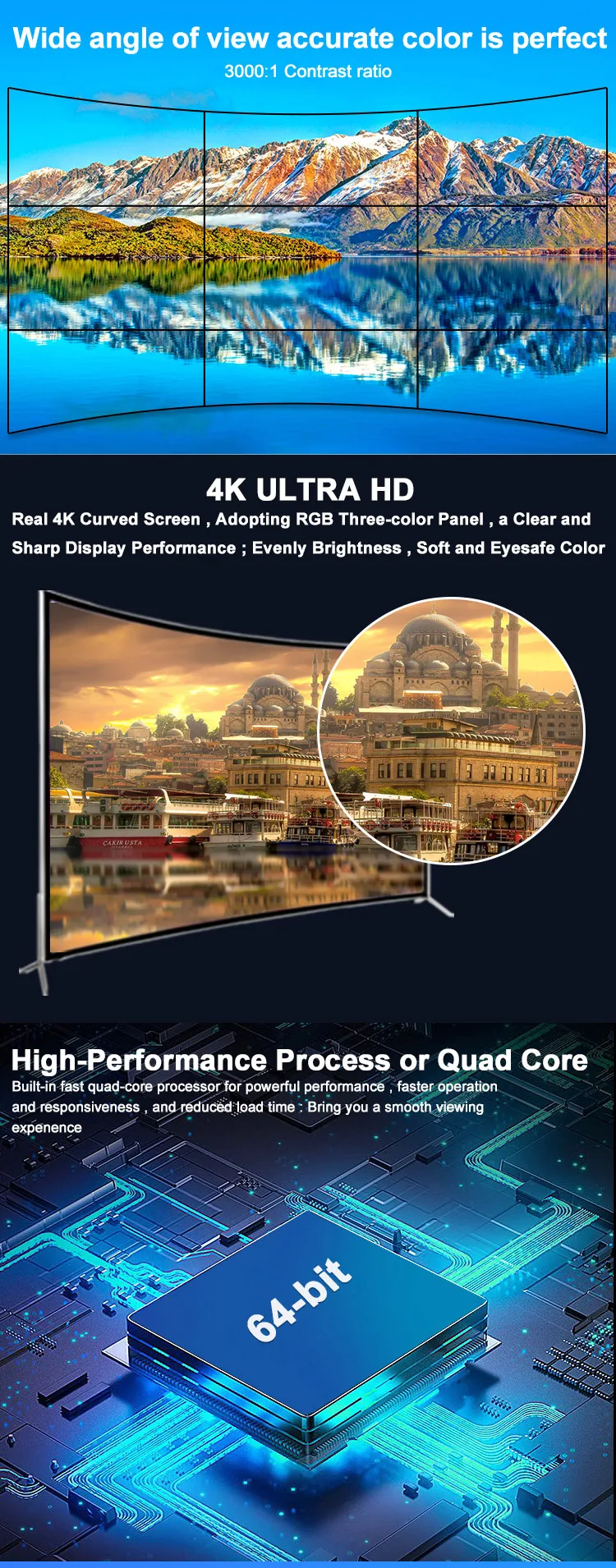 Title 4, Led Television 65 75 85 inch Television 4k smar...