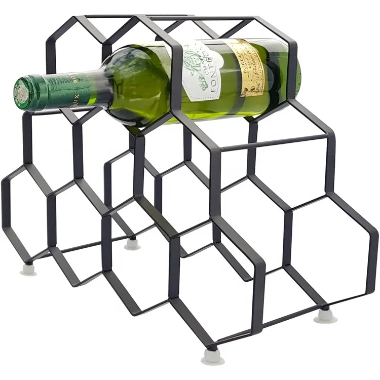 Freestanding Tabletop Black Metal Wine Storage Rack For Kitchen Buy