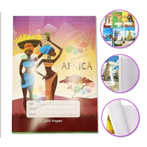 Custom A4 School Notebooks Wholesale French Line Note Books 96 Sheets Notebook for African Student Exercise Book Bulk