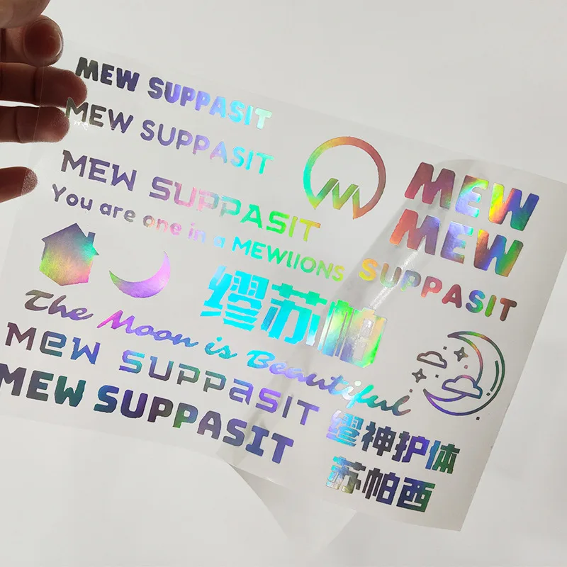 Factory Custom Transparent Bronzing Laser Selfadhesive Printing Transparent Sticker Trademark