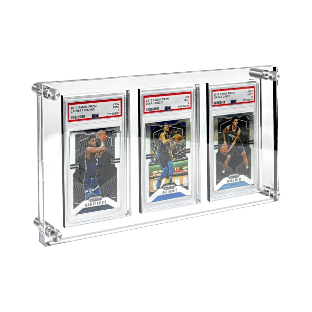 Trading Card Frame PSA Trading Card Display Acrylic Frame for Wall- PSA Holder, Graded Sports Card Display- Clear