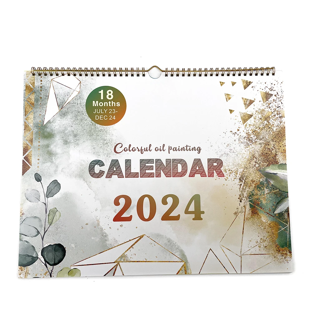 Free Sample Custom Printed Planner Acrylic Bamboo Large Calendar Wall Pocket Clock Calendar Calendar Printing