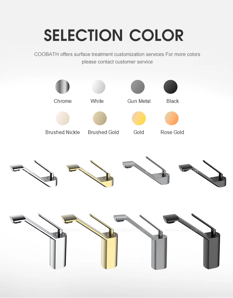 Customizable Bathroom Wash Basin Faucet Modern Design Brass Bath Mixer ...